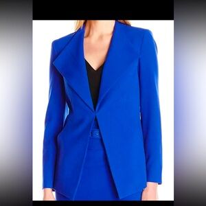 NINE WEST WOMEN BLAZER ROYAL BLUE SIZE 4 NWT stretch seamed